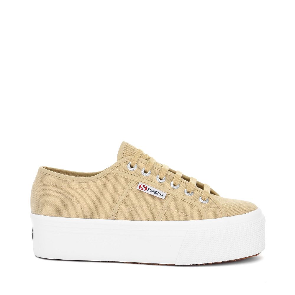 Superga 2790 Platform Brown Platform Sneakers - Women's USA | US3649261